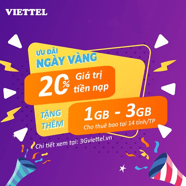 Khuyến mãi viettel ngày 30/3/2020 ưu đãi ngày 