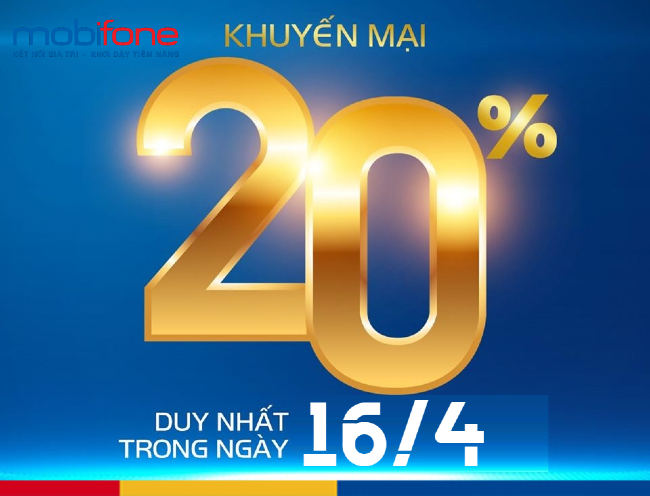 khuyen mai mobifone 20% toan quoc