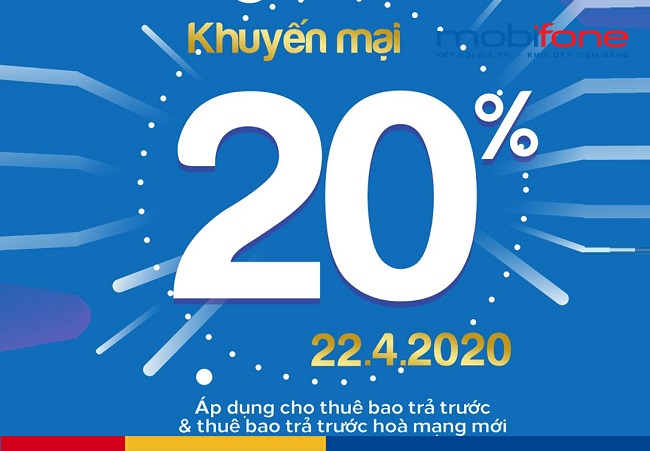 khuyen mai nap tien mobifone 22/04/2020