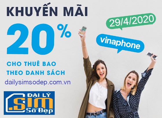 Khuyến mãi nạp tiền VinaPhone ngày 29/4/2020