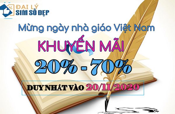 VinaPhone khuyến mãi 20% - 70% vào ngày 20/11/2020
