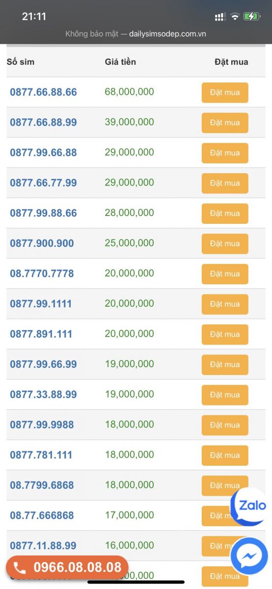 Mua sim số đẹp đầu 0877