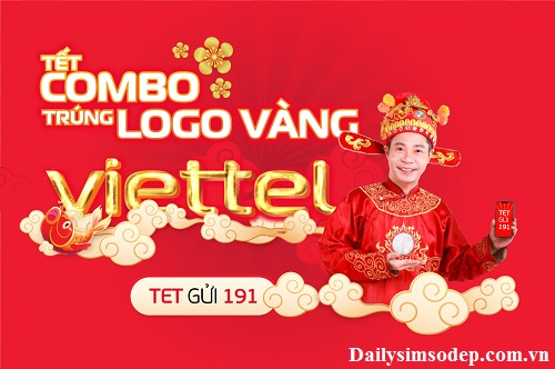 Mua gói cước combo đón tết trúng 21 logo Viettel bằng vàng