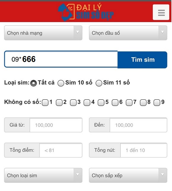 tìm sim tam hoa 666