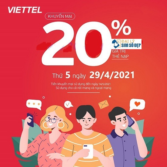 Viettel khuyến mãi ngày 29/4/2021 ưu đãi NGÀY VÀNG trên toàn quốc