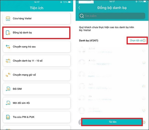 Cách khôi phục danh bạ trên sim Viettel 