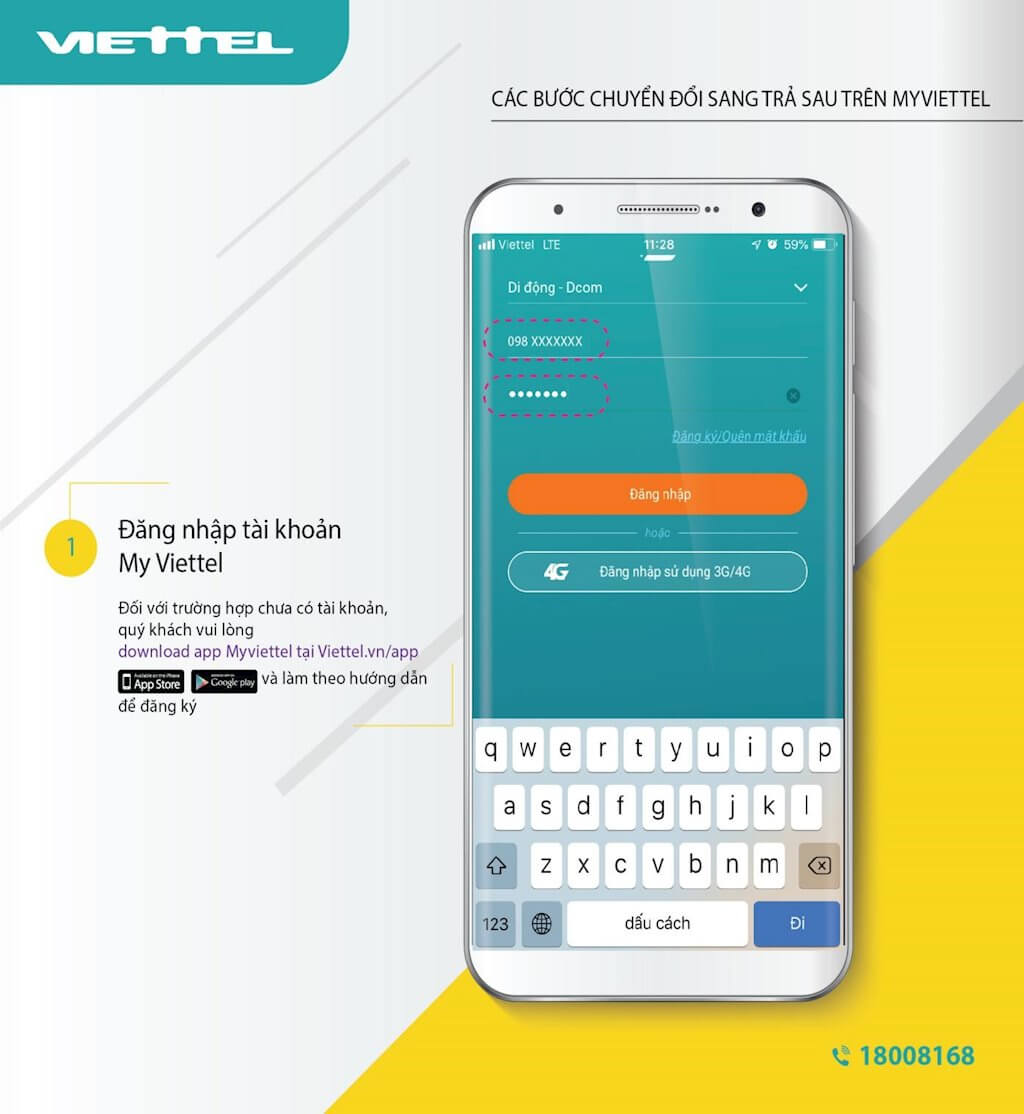 Làm sao chuyển thuê bao trả sau sang trả trước Viettel?
