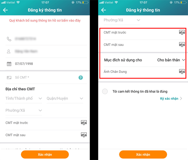 Hướng dẫn kiểm tra cập nhật thông tin trên ứng dụng My Viettel