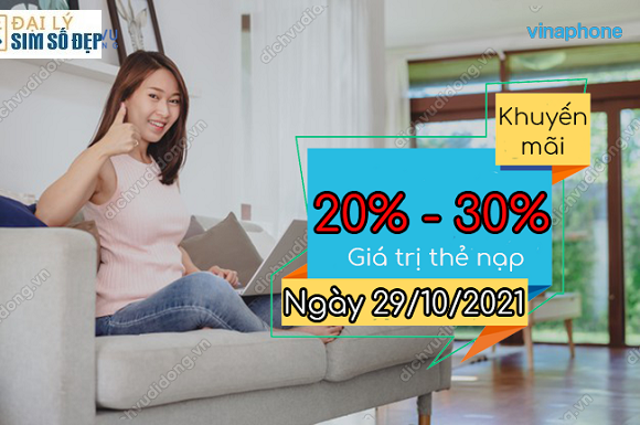 Khuyến mãi VinaPhone ngày vàng 20% toàn quốc 29/10/2021Khuyến mãi VinaPhone ngày vàng 20% toàn quốc 29/10/2021