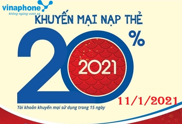 Khuyến mãi thẻ nạp mạng Vinaphone ngày 11.1