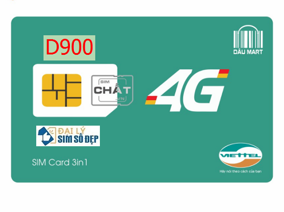 Sim 4G Viettel D900 trọn gói 1 năm 2022