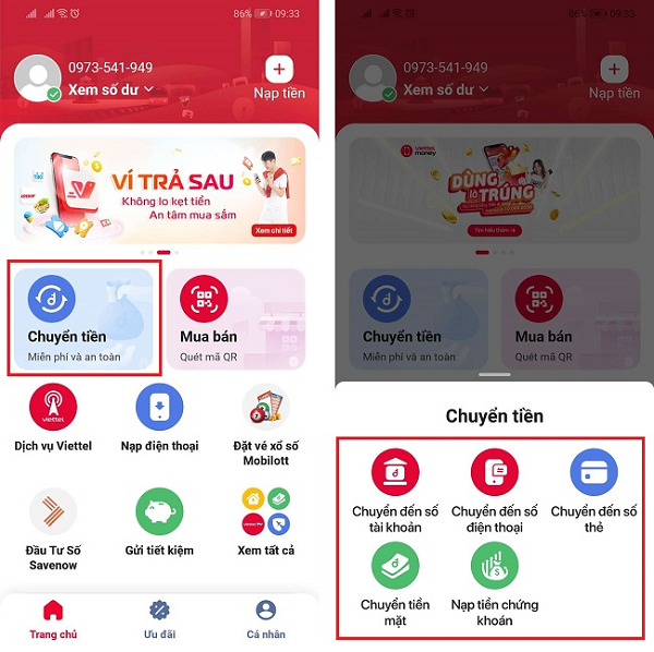 Chi tiết cách nâng cấp tài khoản Viettel Money