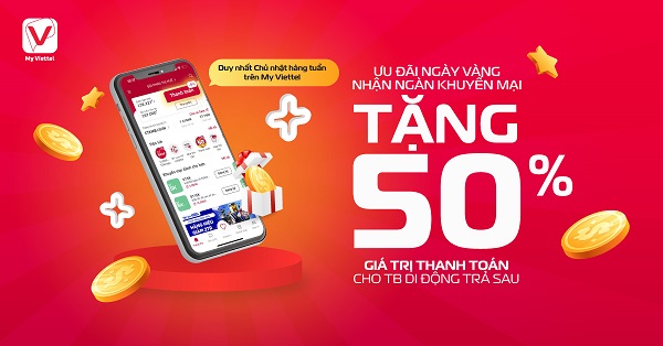 Viettel khuyến mãi thanh toán cước trả sau