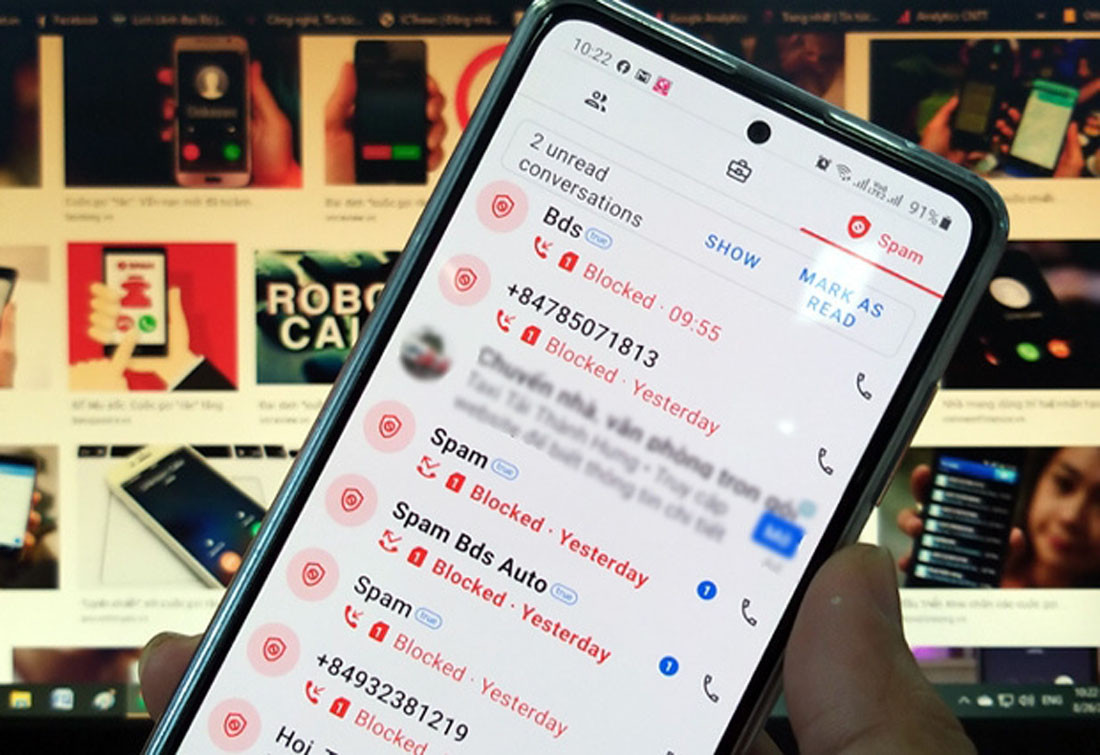 Từ đầu năm 2022 đến nay, Sở TT&TT Hà Nội đã 28 lần có văn bản đề nghị nhà mạng tạm ngừng cung cấp dịch vụ của các số điện thoại thực hiện cuộc gọi rác, gửi tin nhắn rác và quảng cáo rao vặt sai quy định. (Ảnh minh họa: Internet)
