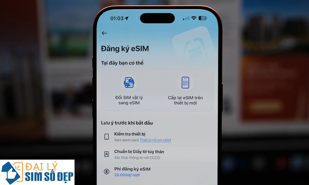Đăng ký đổi sang eSim trên ứng dụng My VNPT