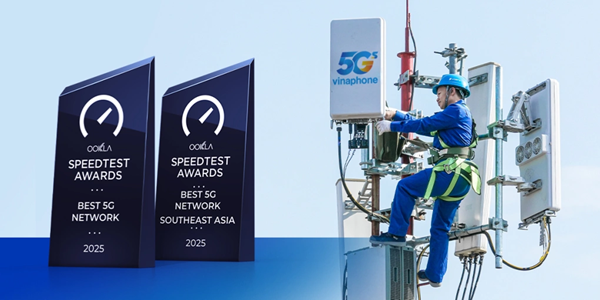 VinaPhone được công nhận là Nhà mạng 5G tốt nhất Việt Nam và Đông Nam Á